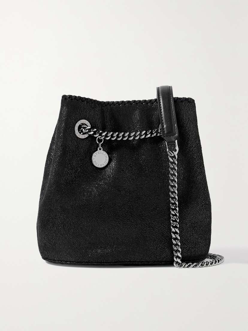 Stella McCartney + Net Sustain Falabella Vegetarian Brushed-leather Bucket Bag