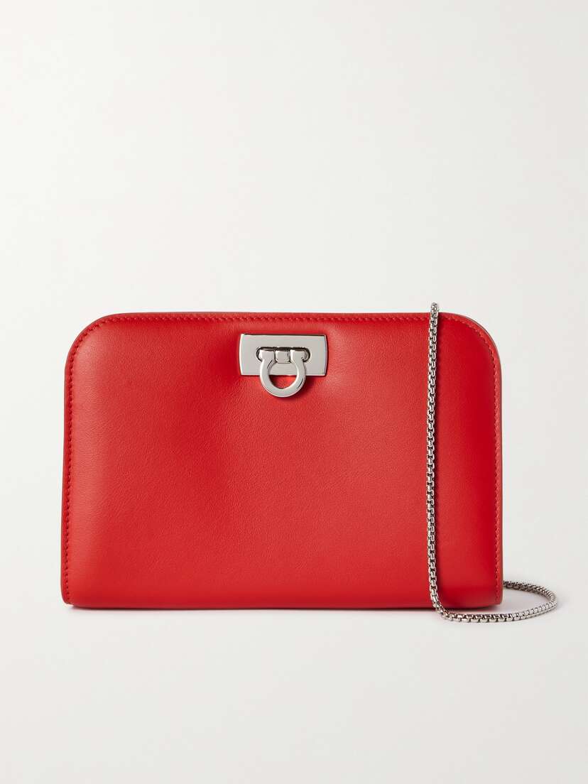 Ferragamo Wanda England Leather Wallet On A Chain