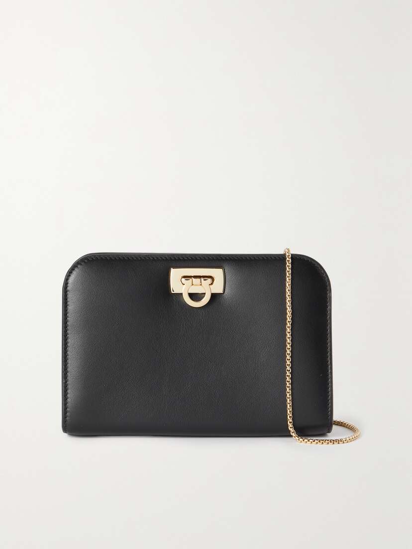 Ferragamo Wanda England Leather Wallet On A Chain
