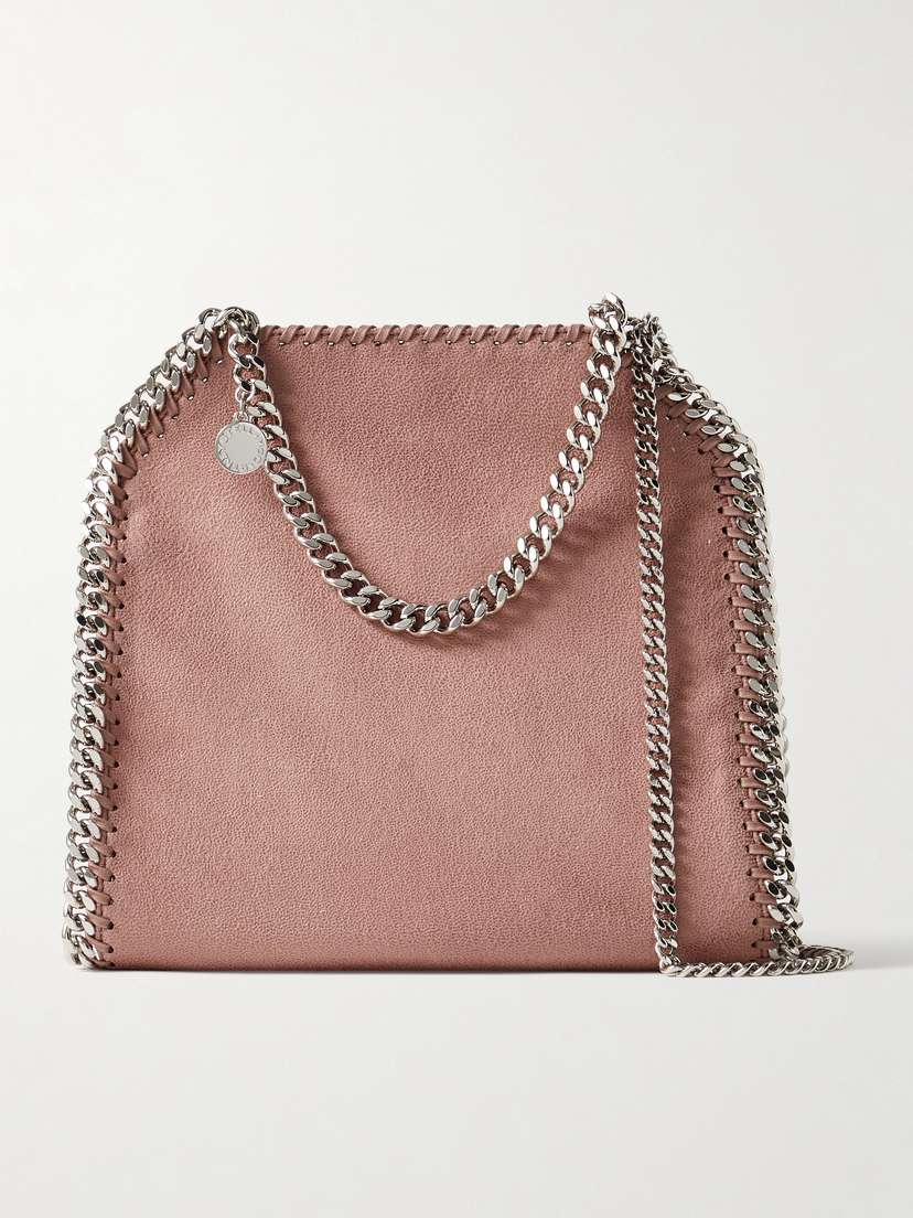 Stella McCartney + Net Sustain Falabella Mini Recycled Vegetarian Brushed-leather Shoulder Bag