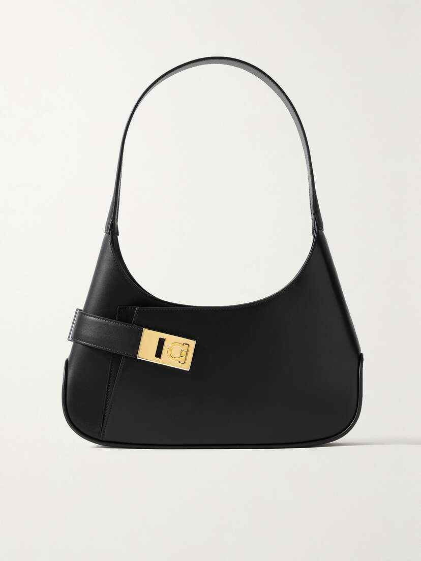 Ferragamo Embellished Leather Shoulder Bag