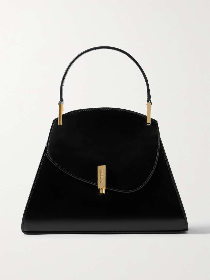 Ferragamo Prisma Glossed-leather Tote