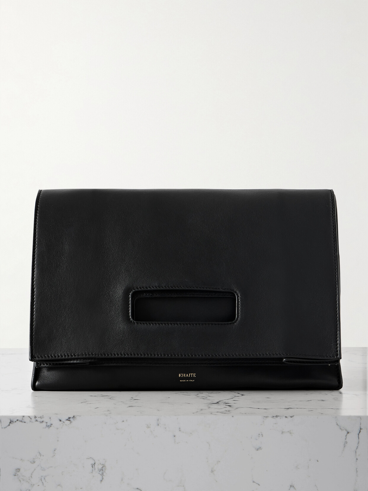 KHAITE - Hudson Leather Tote - Black