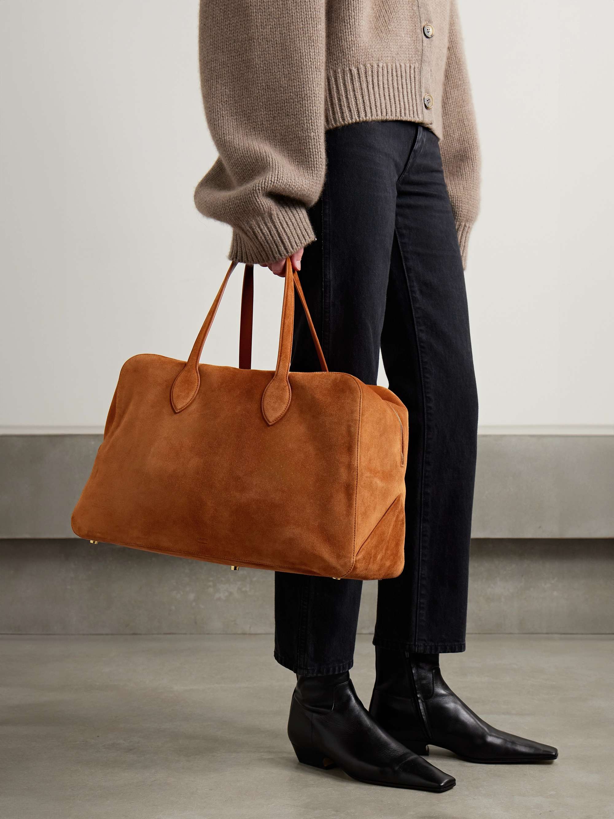 Khaite Maeve Weekender large suede tote