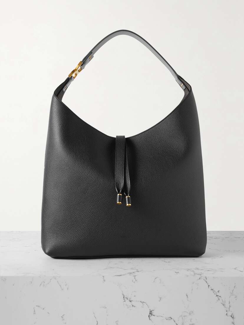 Chloé + Net Sustain Marcie Textured-leather Shoulder-bag