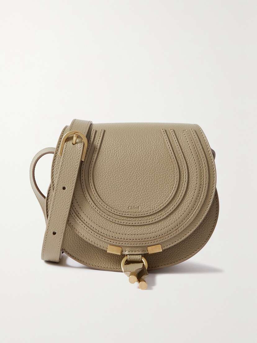 Chloé + Net Sustain Marcie Mini Textured-leather Shoulder Bag