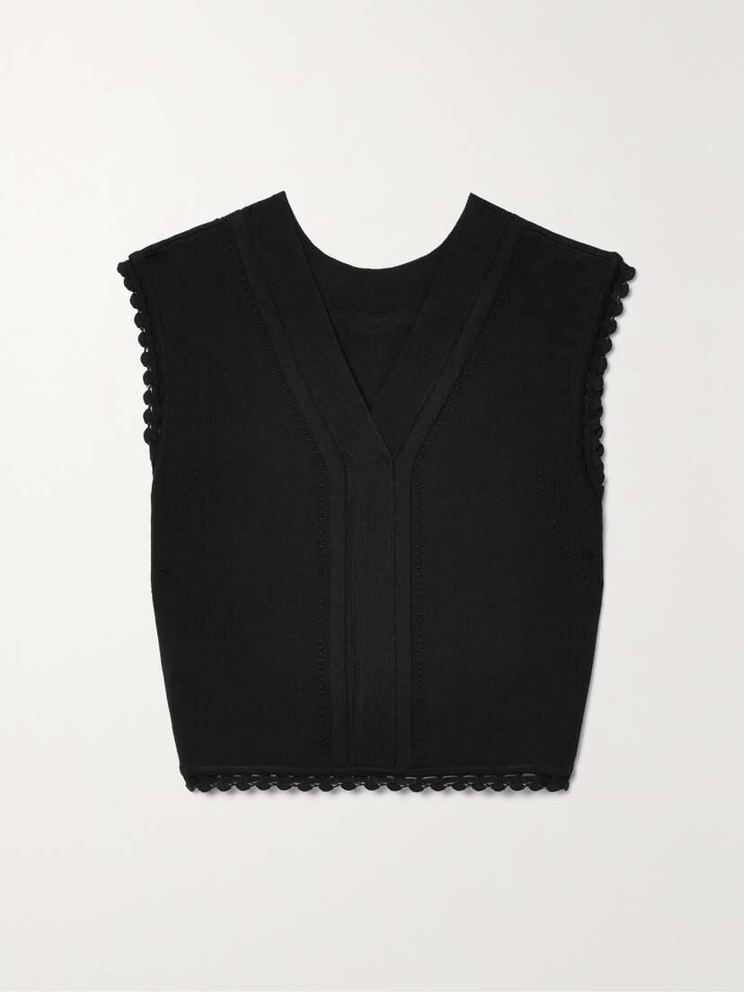 Victoria Beckham Cropped Stretch-knit Tank