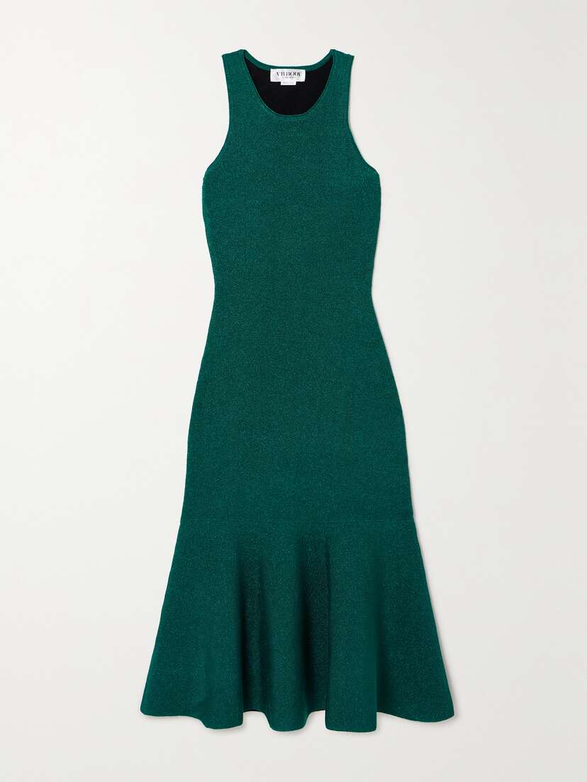 Victoria Beckham Lurex Midi Dress