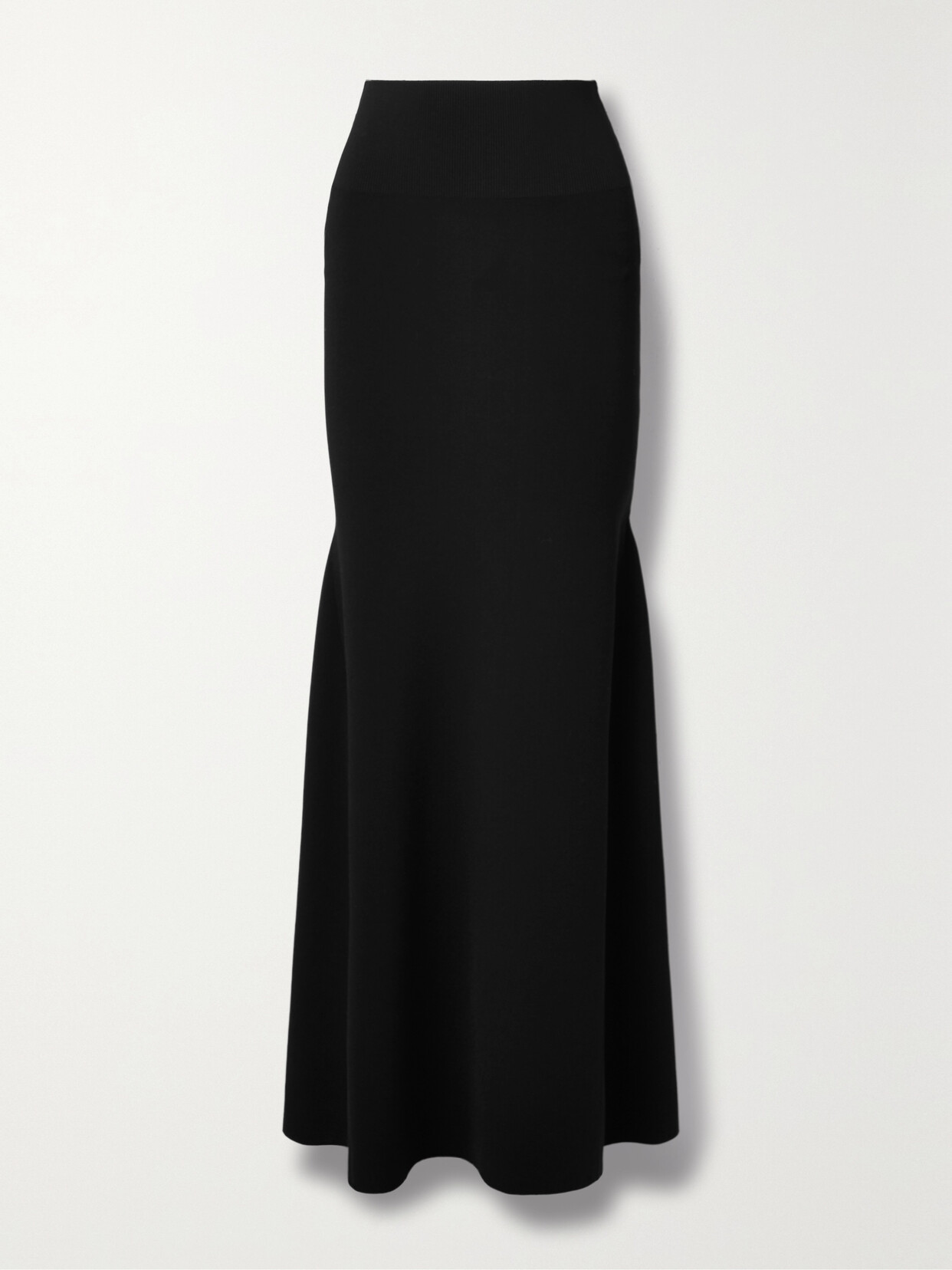 Shop Victoria Beckham Stretch-knit Maxi Skirt In Black