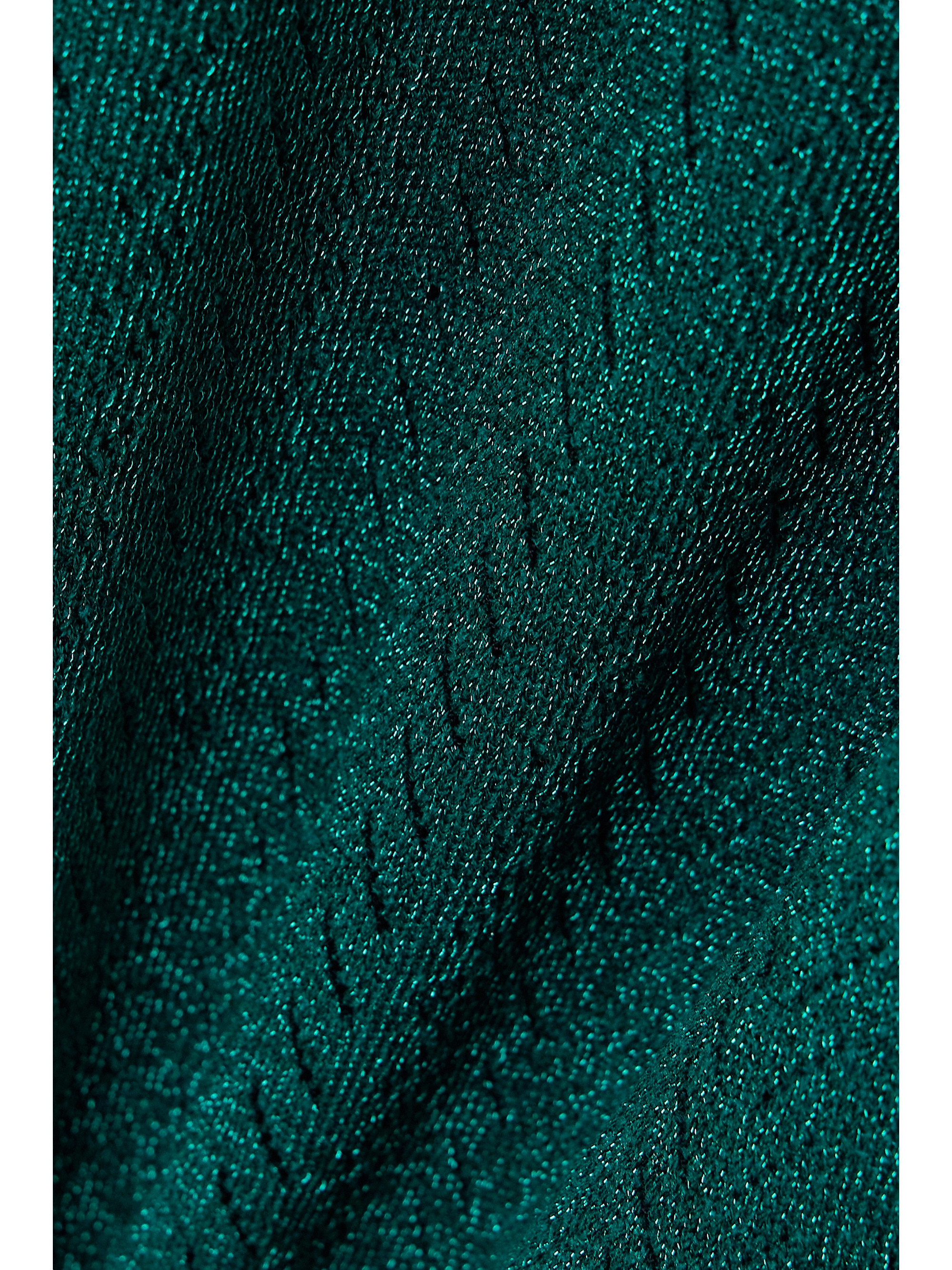 Victoria Beckham One-shoulder metallic stretch-knit midi dress thumbnail