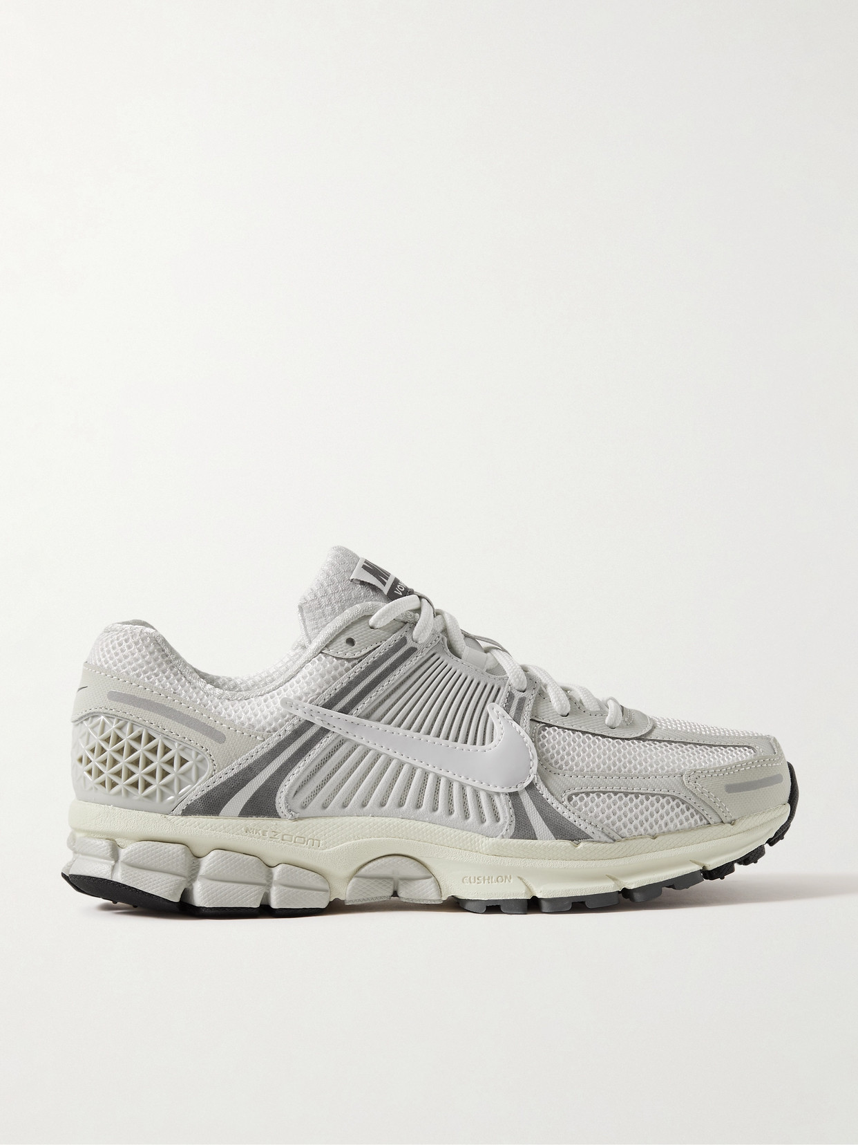 Nike Zoom Vomero 5 Logo-embossed Leather And Mesh Low-top Trainers In Platinum Tint