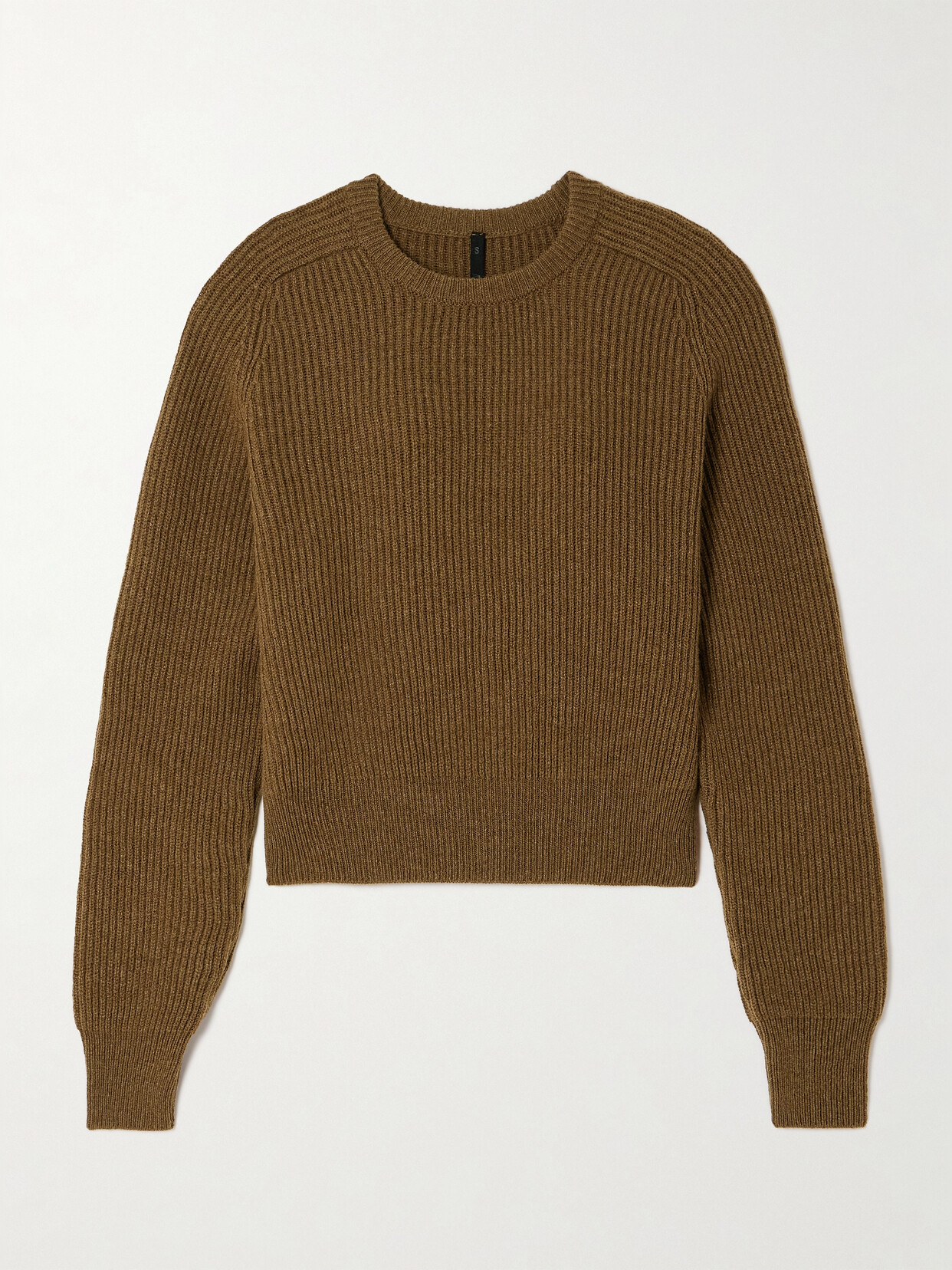 Petar Petrov Crossover Ribbed Wool And Cashmere-blend Sweater - Green