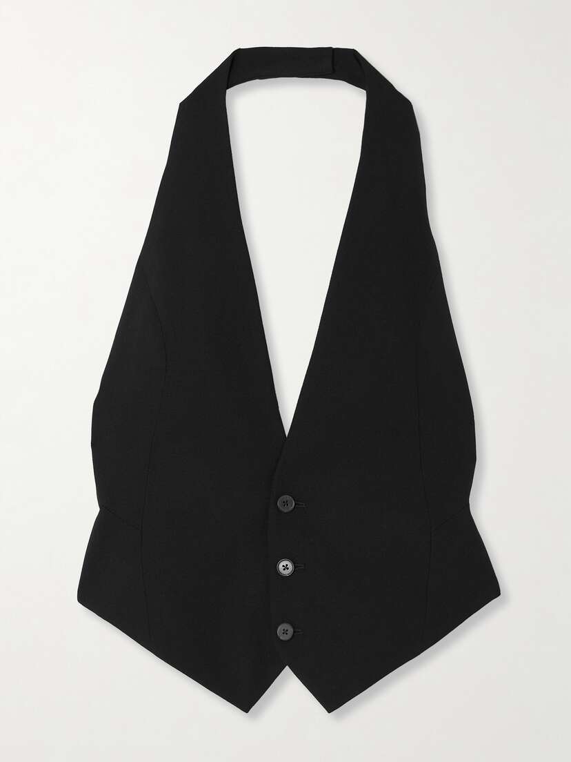 Petar Petrov Evidence Wool-blend Twill Halterneck Vest