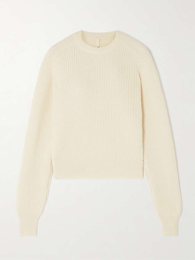 Petar Petrov Crossover Cropped Ribbed Wool And Cashmere-blend Sweater - x large
