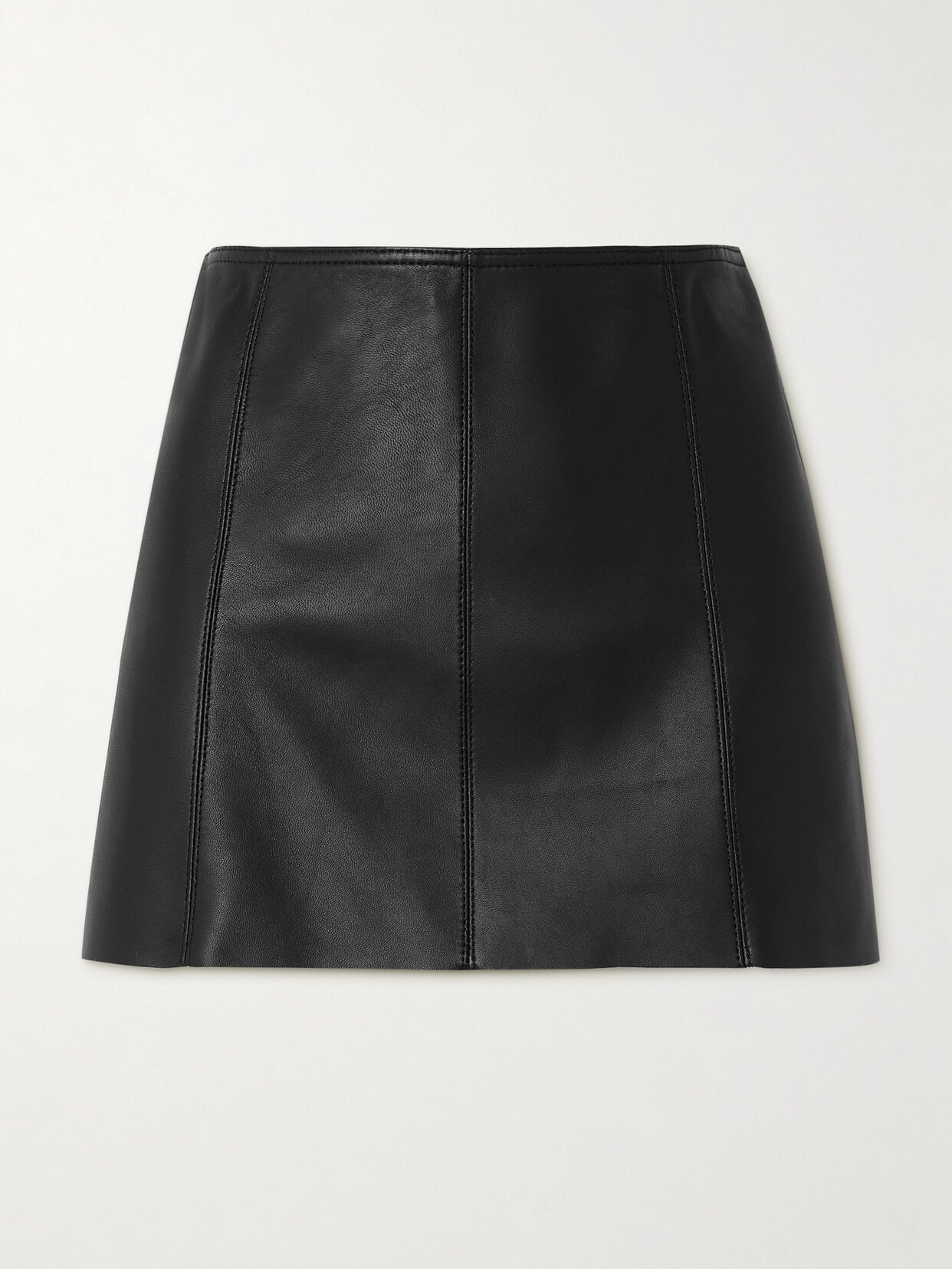 Petar Petrov Paneled Leather Mini Skirt In Black