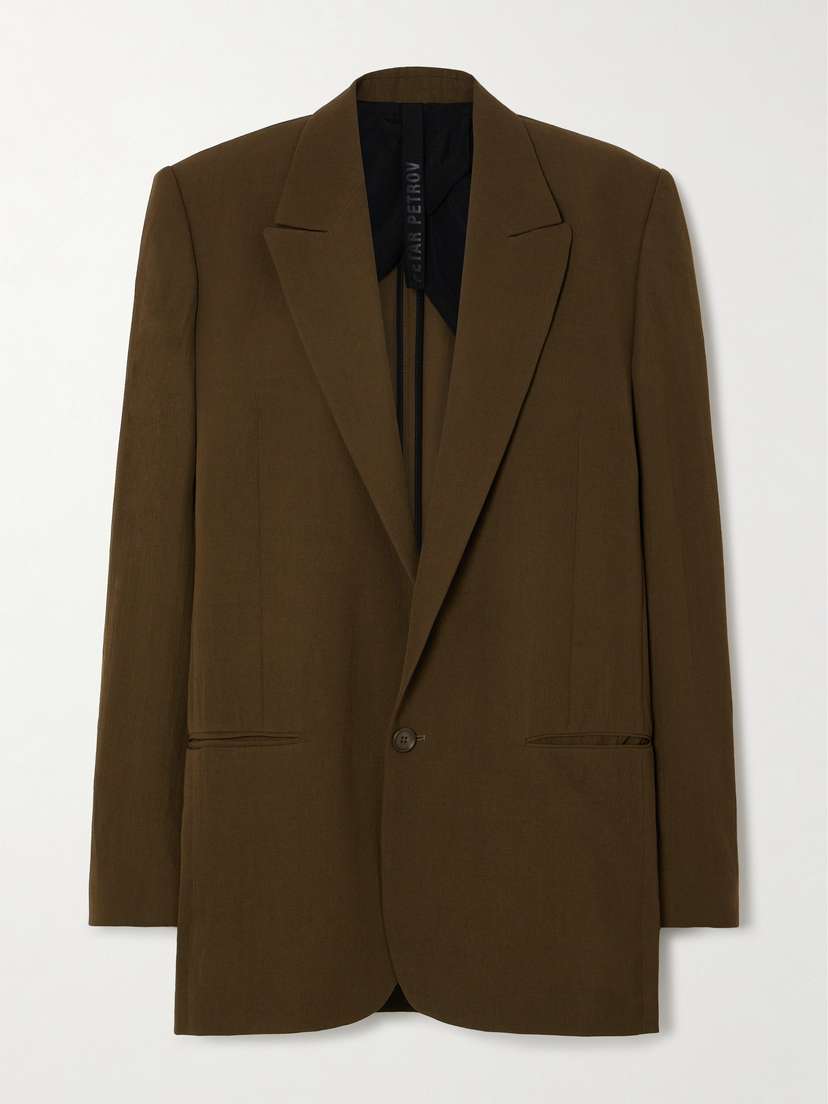 Petar Petrov Evidence Oversized Wool-blend Twill Blazer