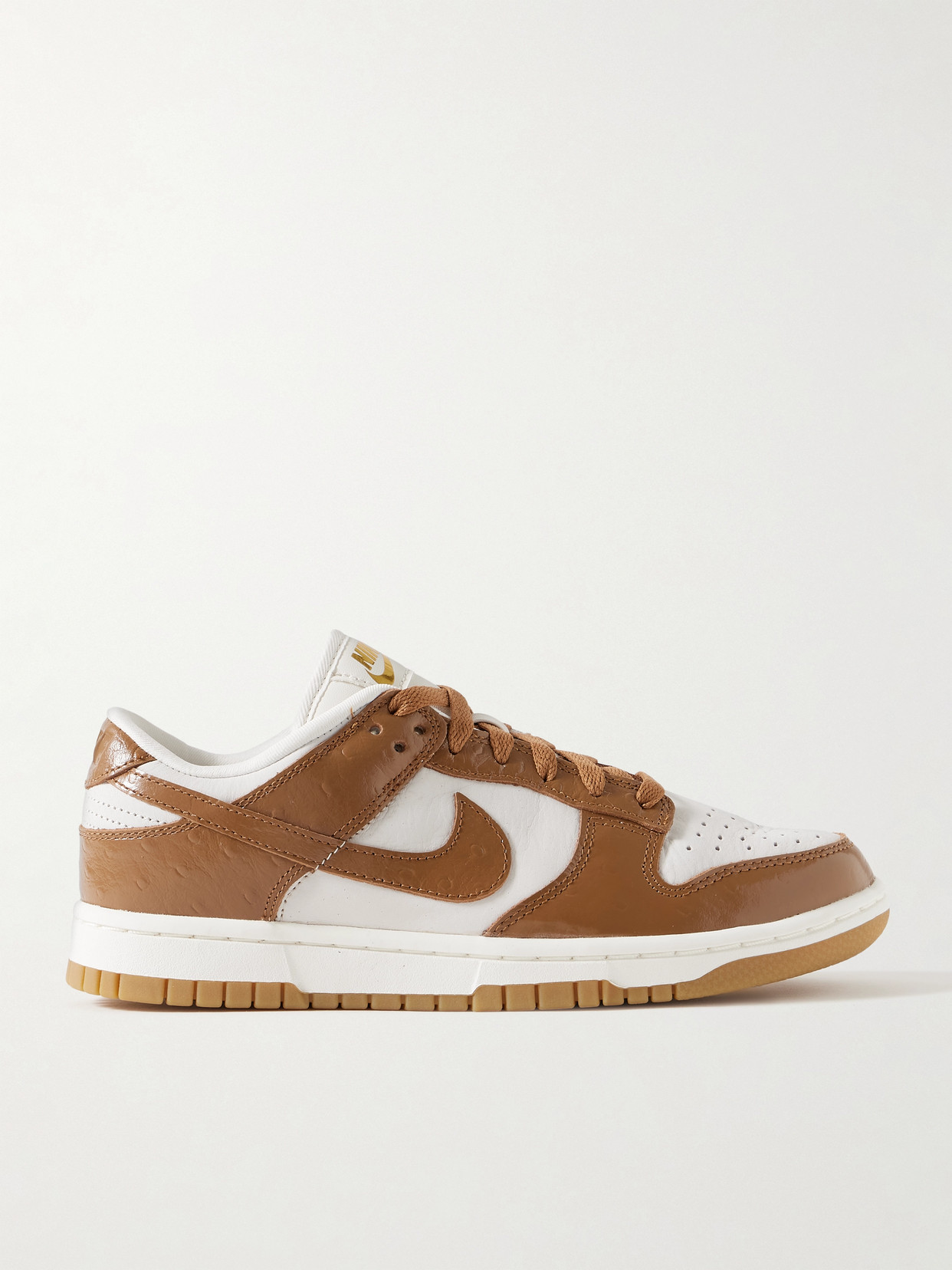 Nike Dunk Low Lx Nbhd Smooth And Textured-leather Sneakers In Brown