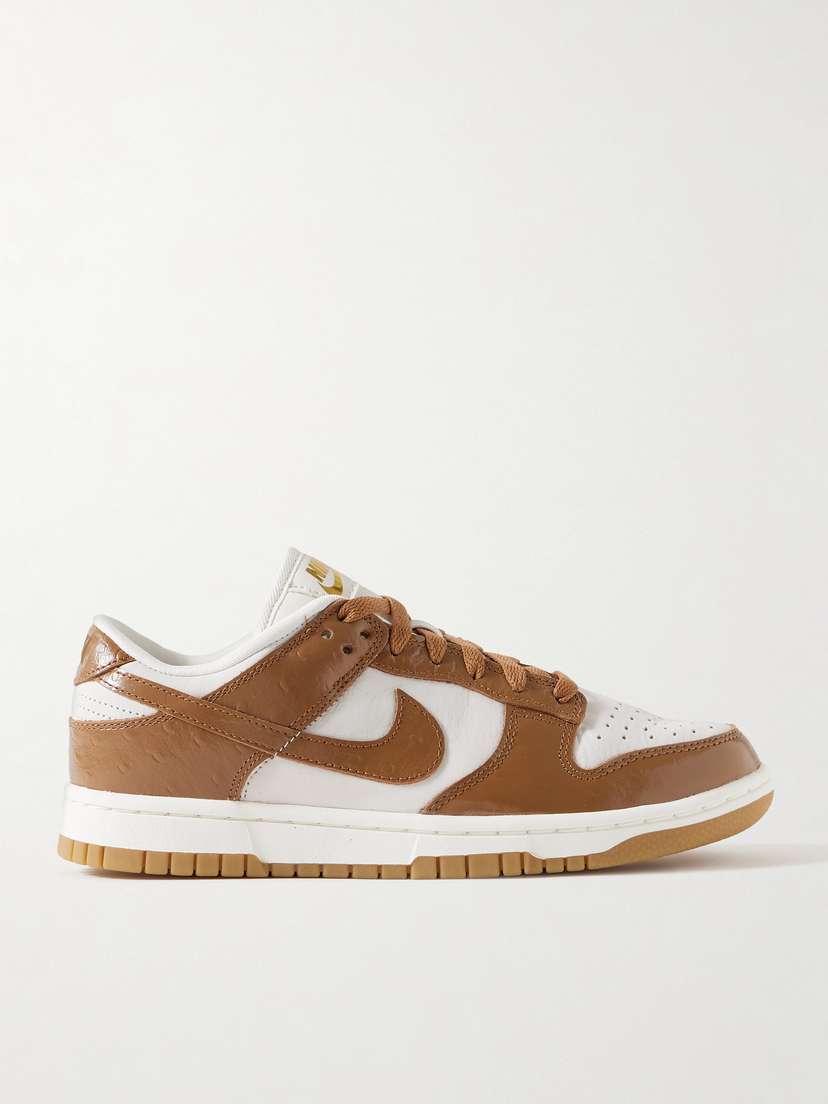 Nike Dunk Low Lx Nbhd Smooth And Textured-leather Sneakers