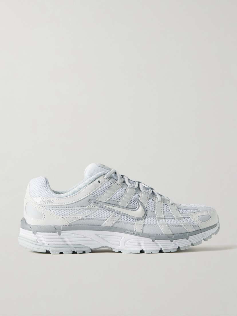 Nike P-6000 Rubber-trimmed Felt, Leather And Mesh Sneakers
