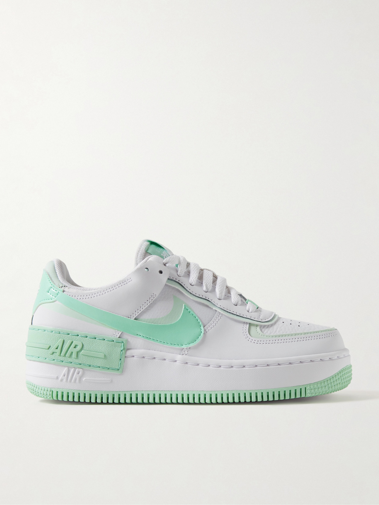 Shop Nike Air Force 1 Shadow Leather Platform Sneakers In White