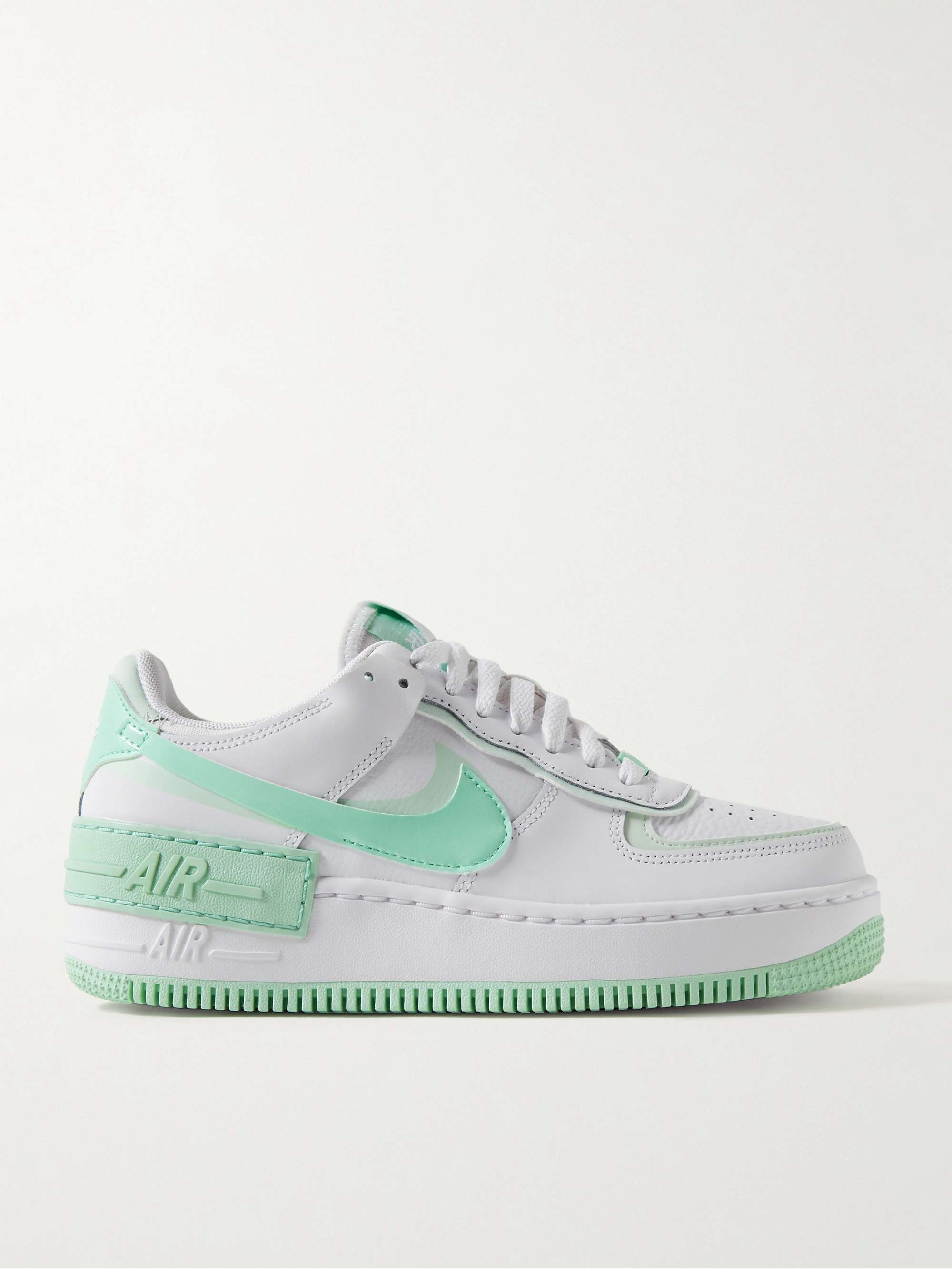 NIKE Air Force 1 Shadow leather platform sneakers | NET-A-PORTER