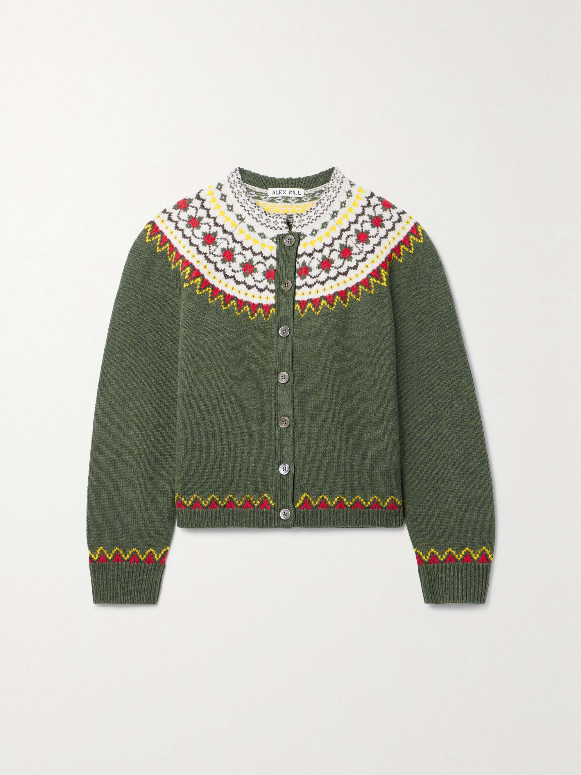 Hilde Fair Isle merino wool cardigan