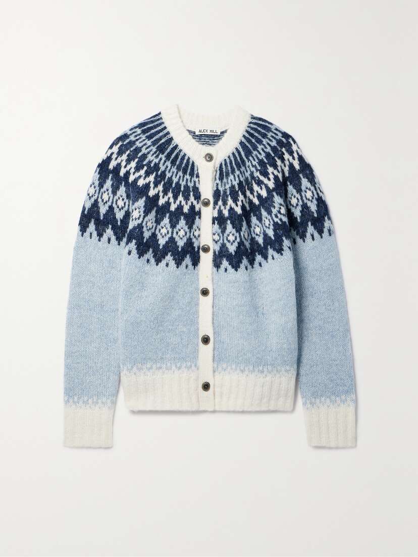 Alex Mill Ashwood Fair Isle Recycled Intarsia-knit Cardigan