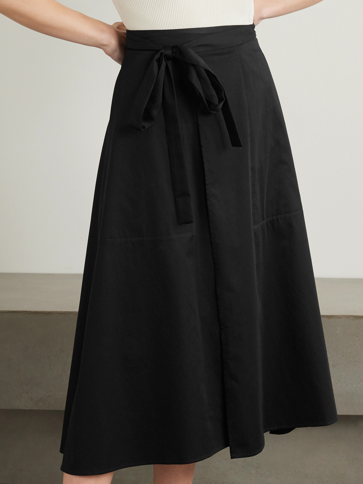 Alix Cotton Midi Wrap Skirt