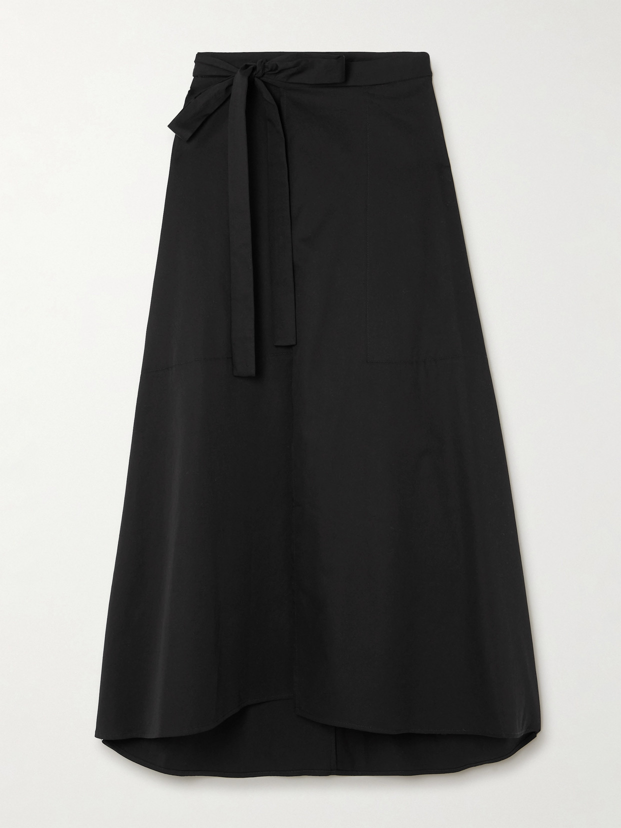 Joseph - Alix Cotton Midi Wrap Skirt - Black