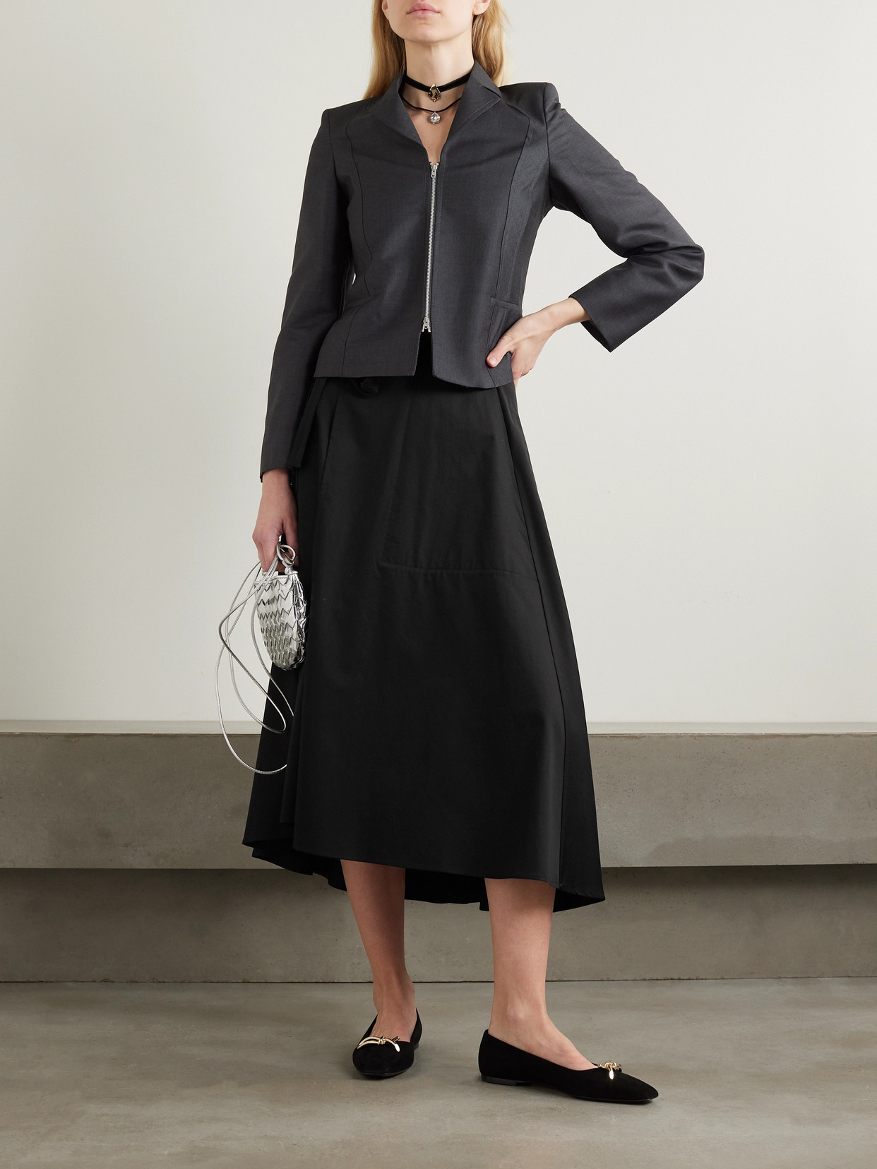 Alix Cotton Midi Wrap Skirt