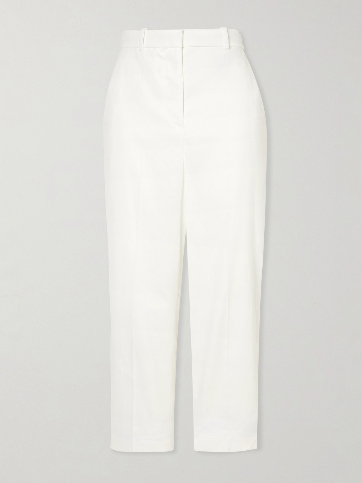 Joseph Trina Linen-blend Straight-leg Pants In Ivory