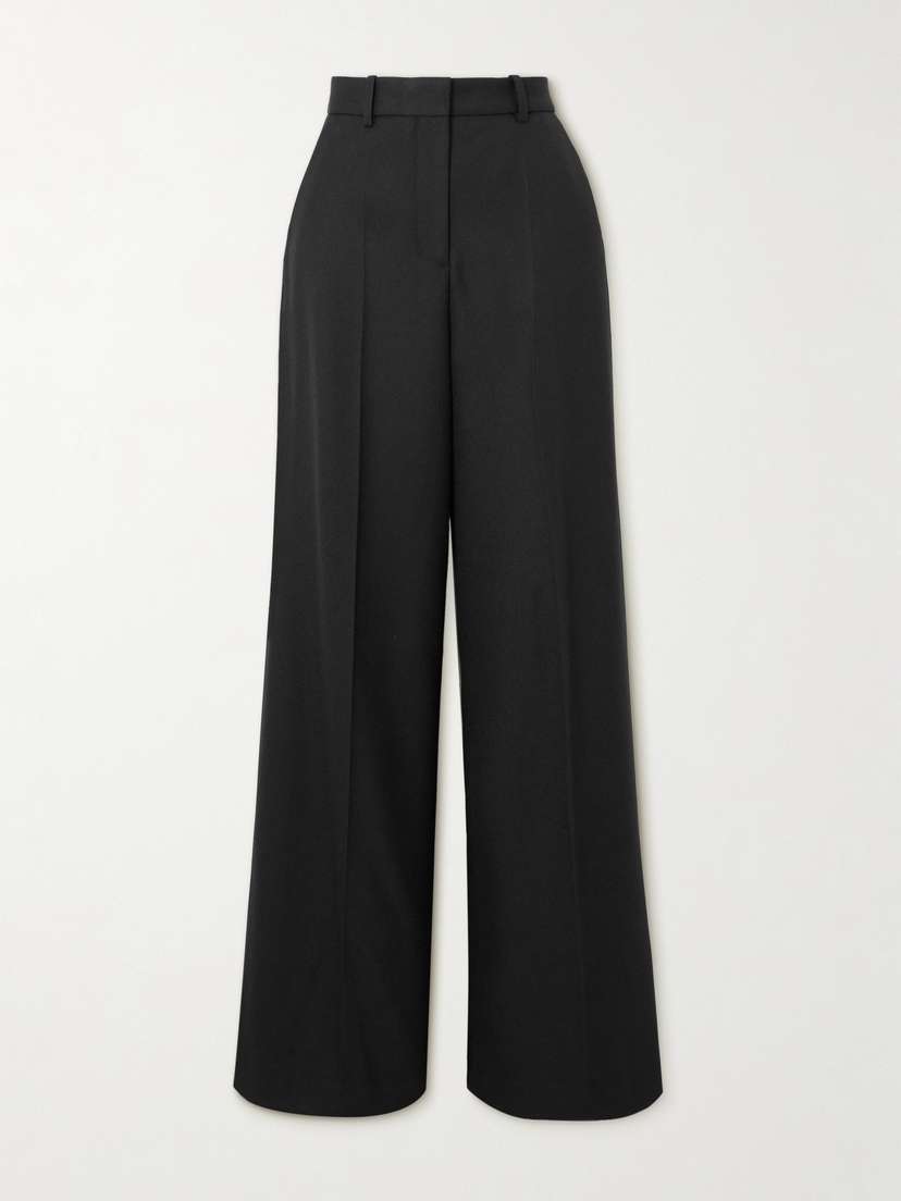 Joseph Alana Pleated Wool-blend Twill Wide-leg Pants