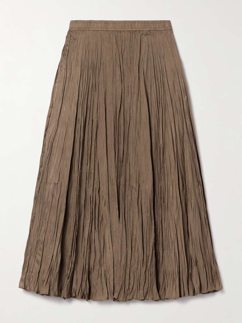 Joseph Sully Pleated Silk-habotai Midi Skirt
