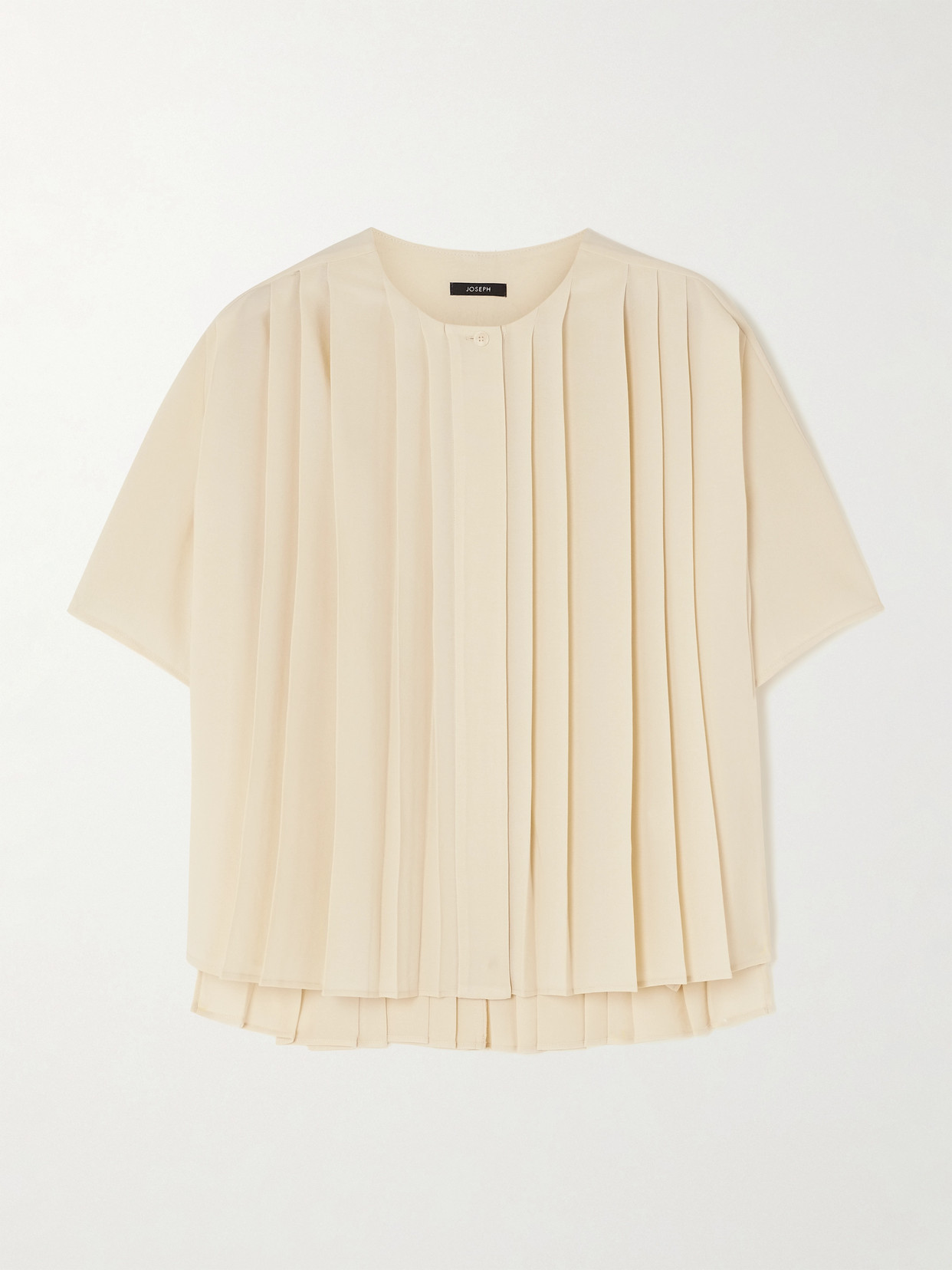 Joseph Bouloi Pleated Crepe Blouse In Papyrus