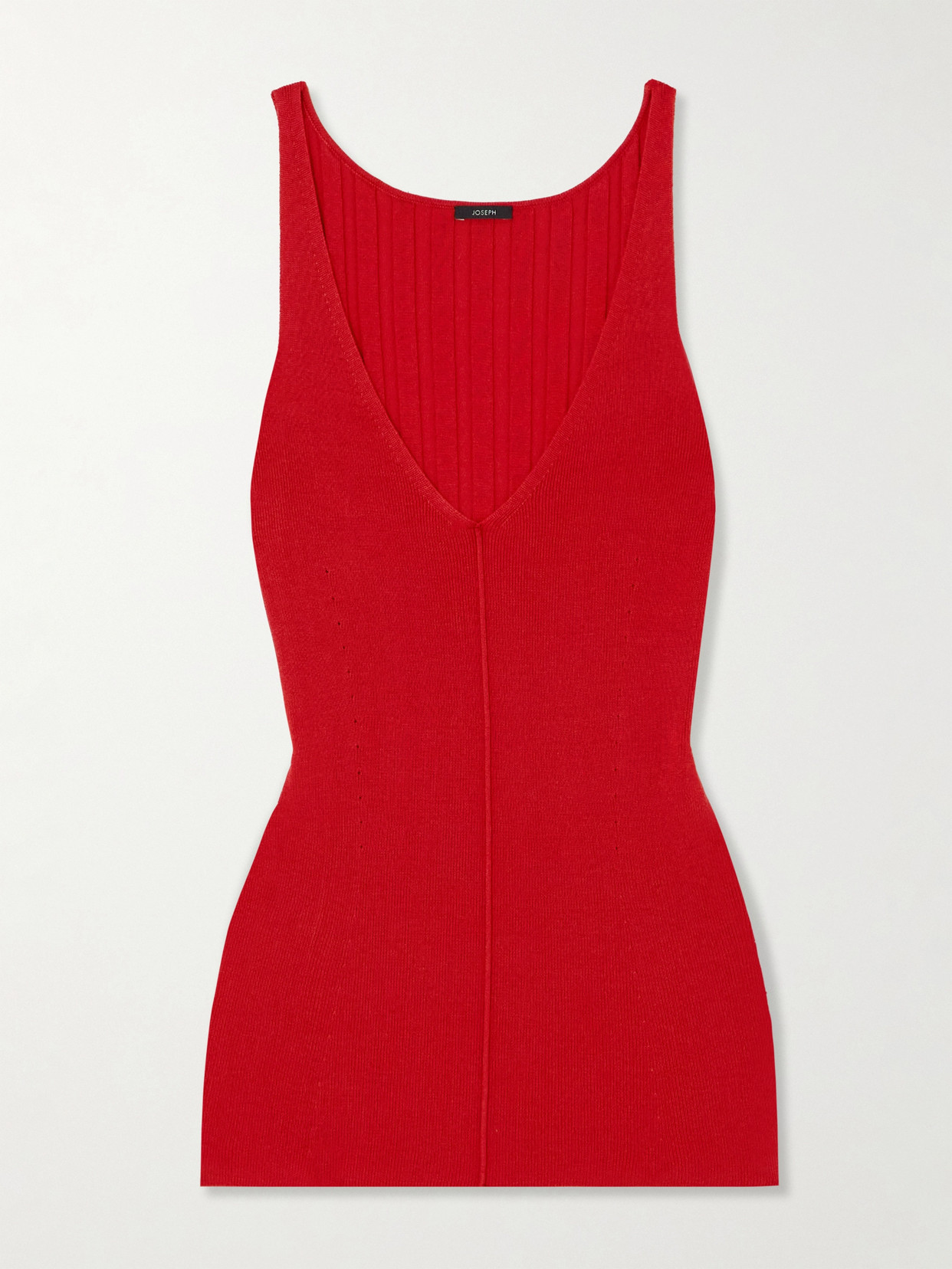 Joseph Ribbed-knit Tank In Red