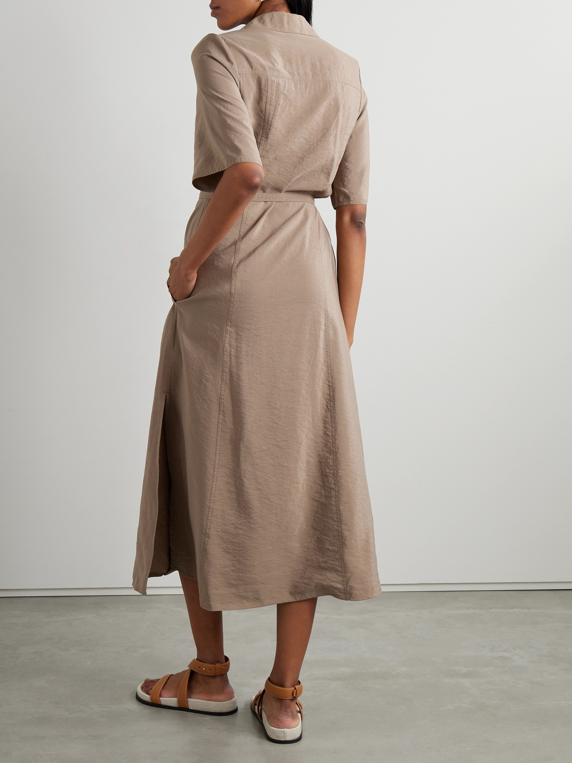JOSEPH Dareau silk-blend twill midi dress