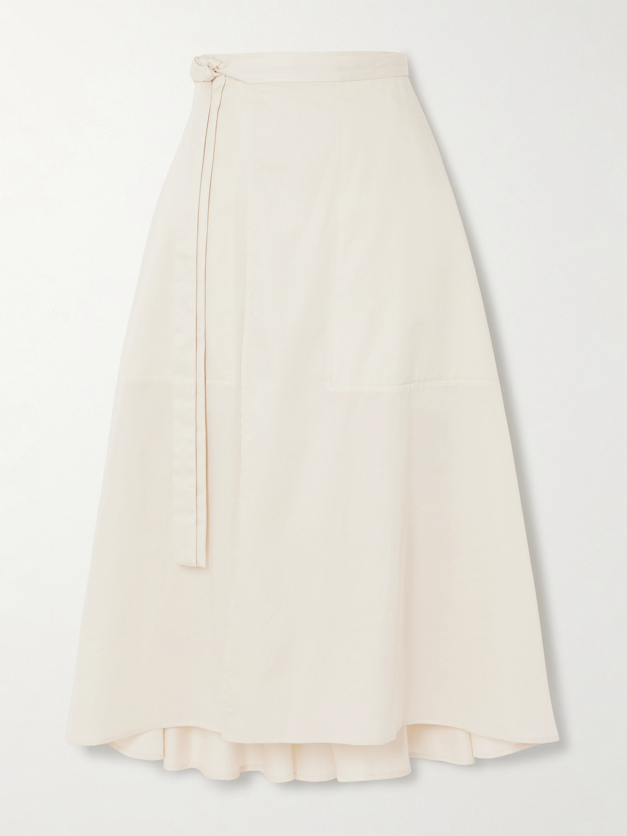 Joseph - Alix Cotton Midi Wrap Skirt - Ecru