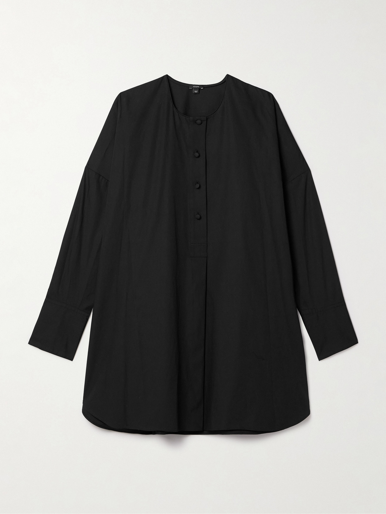 Shop Joseph Botha Oversized Cotton-poplin Tunic In Black