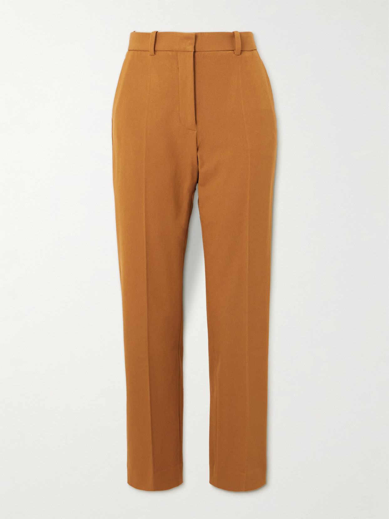 Shop Joseph Coleman Gabardine Slim-leg Pants In Orange