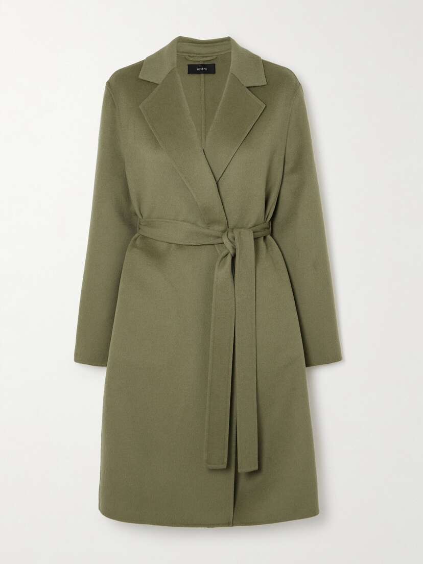 Joseph Cenda Belted Wool And Cashmere-blend Coat
