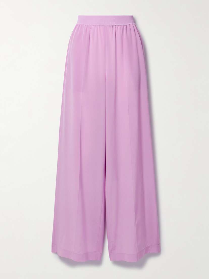 Joseph Hulin Silk Crepe De Chine Wide-leg Pants