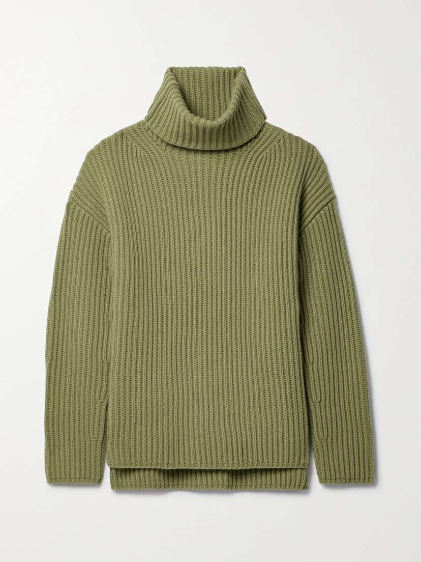 Joseph Ribbed Wool Turtleneck Sweater