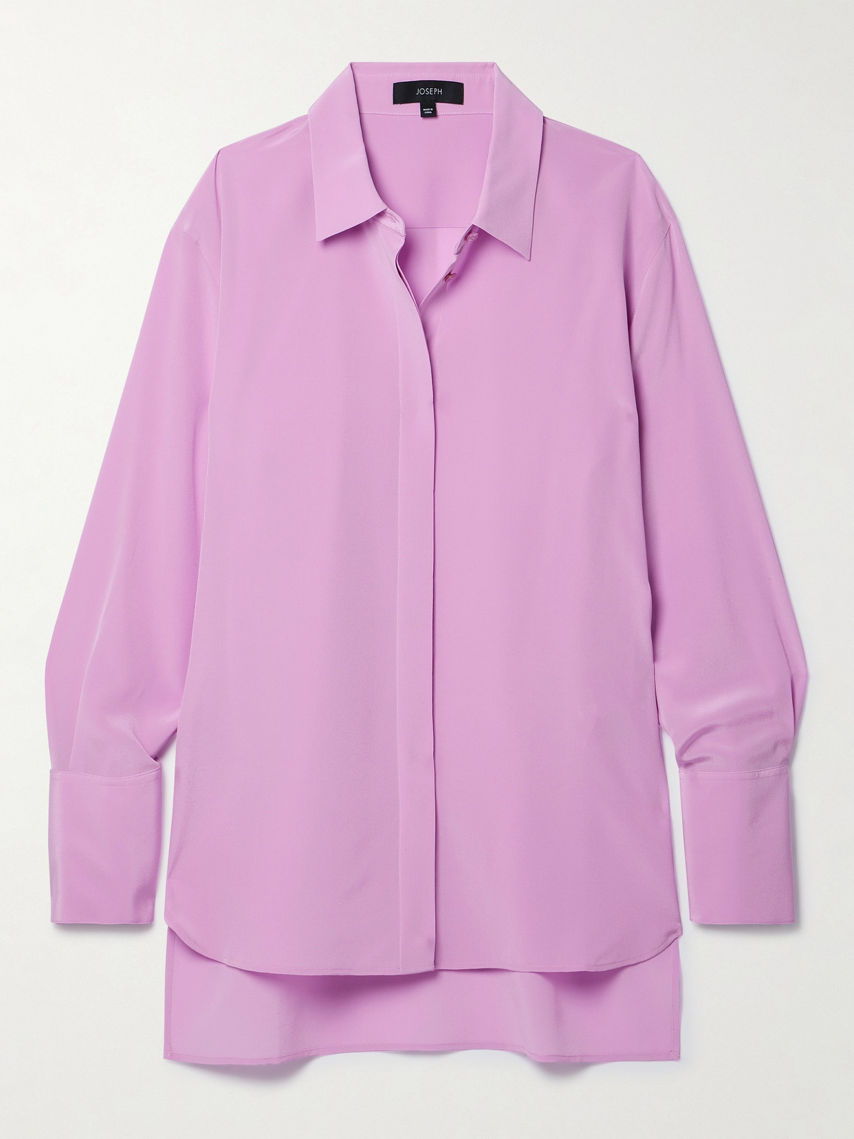 Joseph Silk Crepe De Chine Shirt In Pink