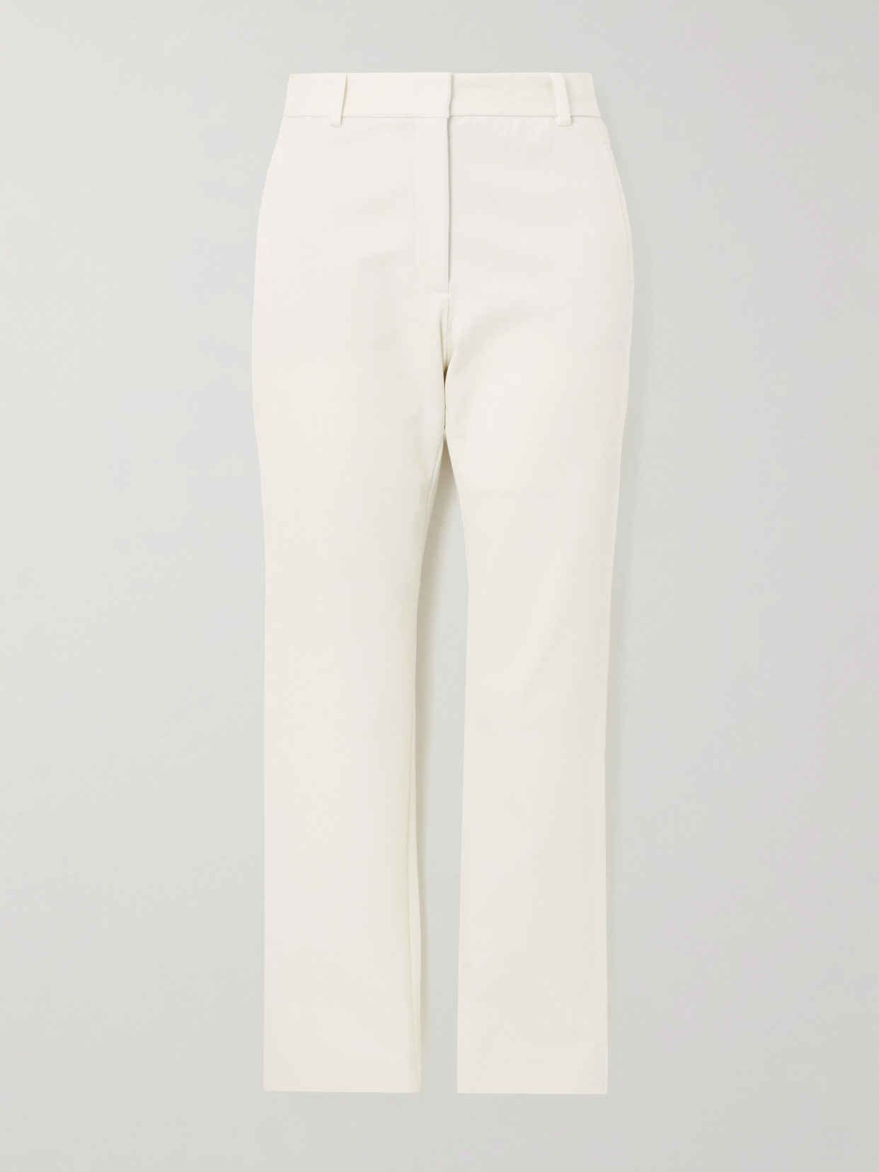 Joseph Cropped Gabardine Straight-leg Pants In White