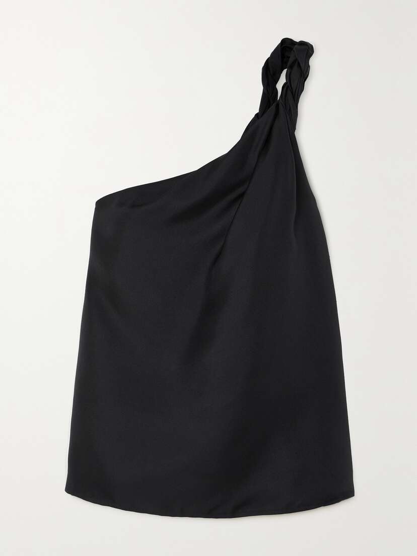 LOULOU STUDIO Adiran Twisted One-shoulder Silk-twill Top - x large