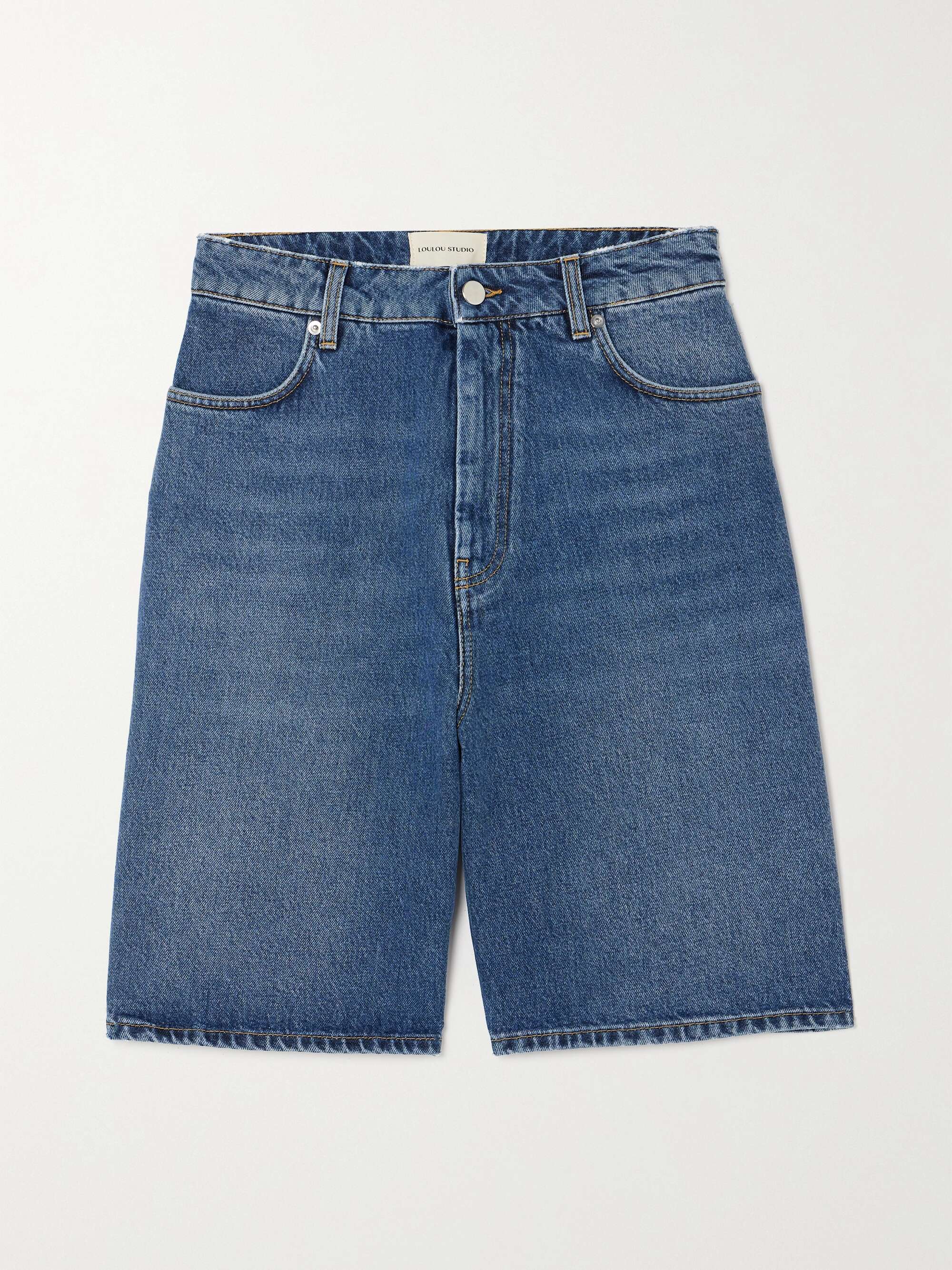 LOULOU DE SAISON NET SUSTAIN Isu high rise organic denim shorts NET A PORTER