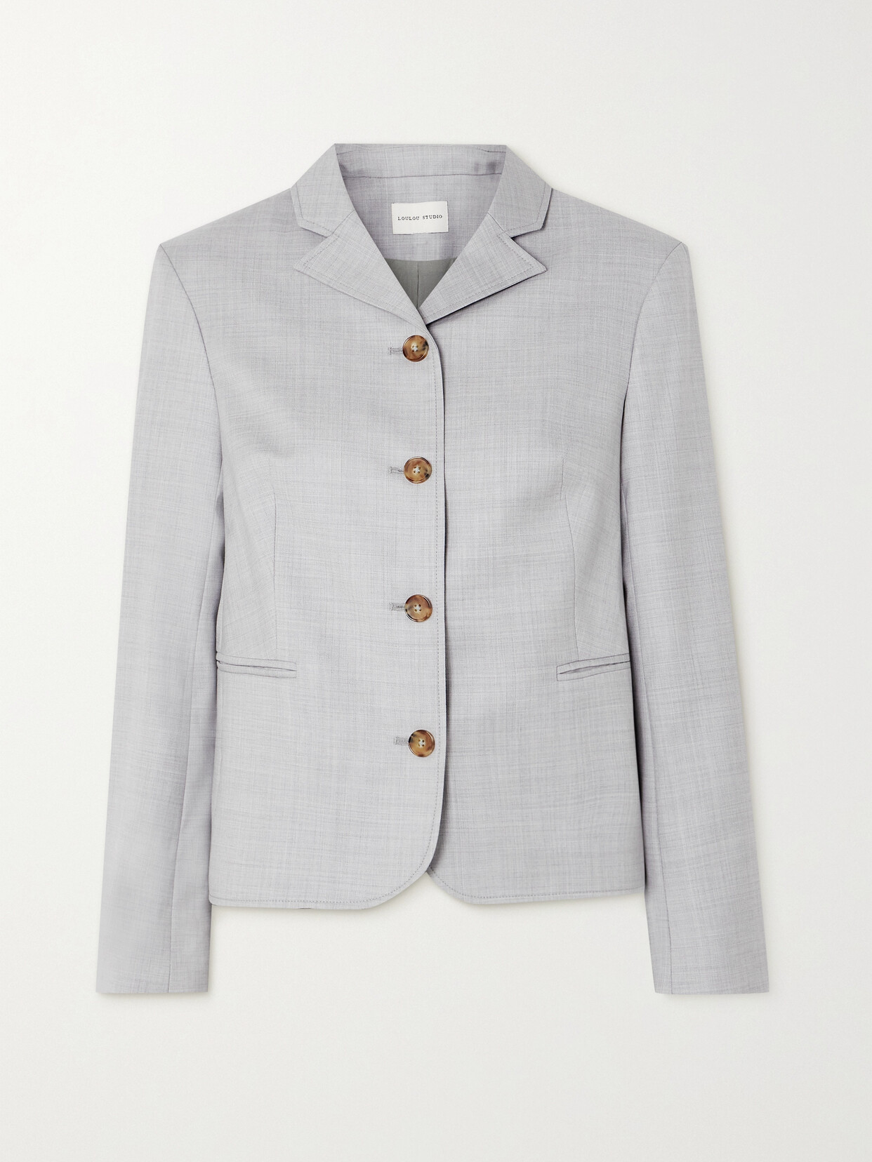 Loulou Studio Marnie Wool Blazer In Gray