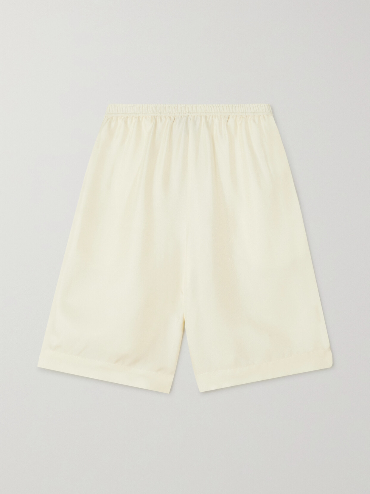 Loulou Studio Zinia Silk-twill Shorts In Ecru