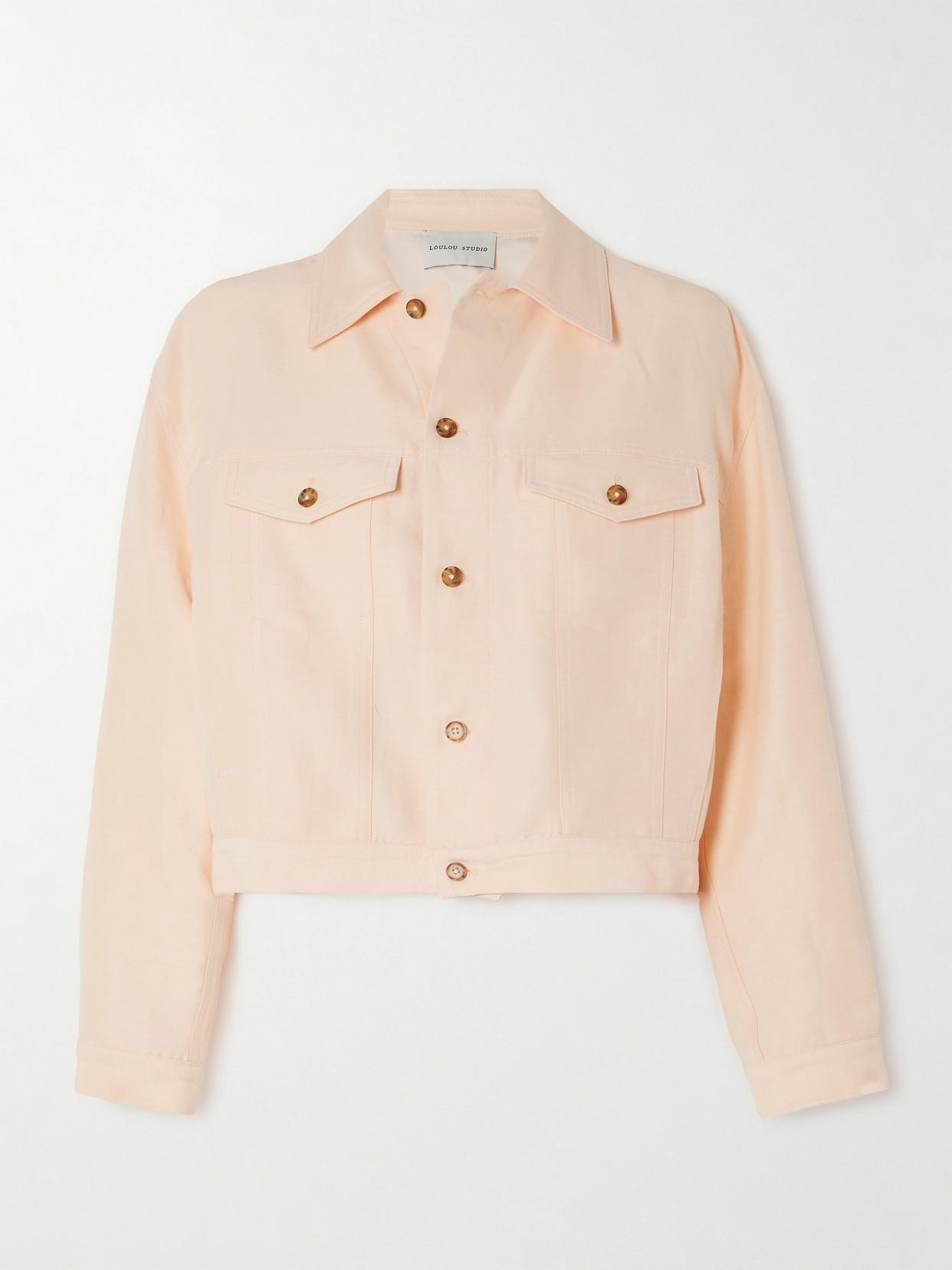 Loulou Studio Kerria Dupioni Jacket In Pink