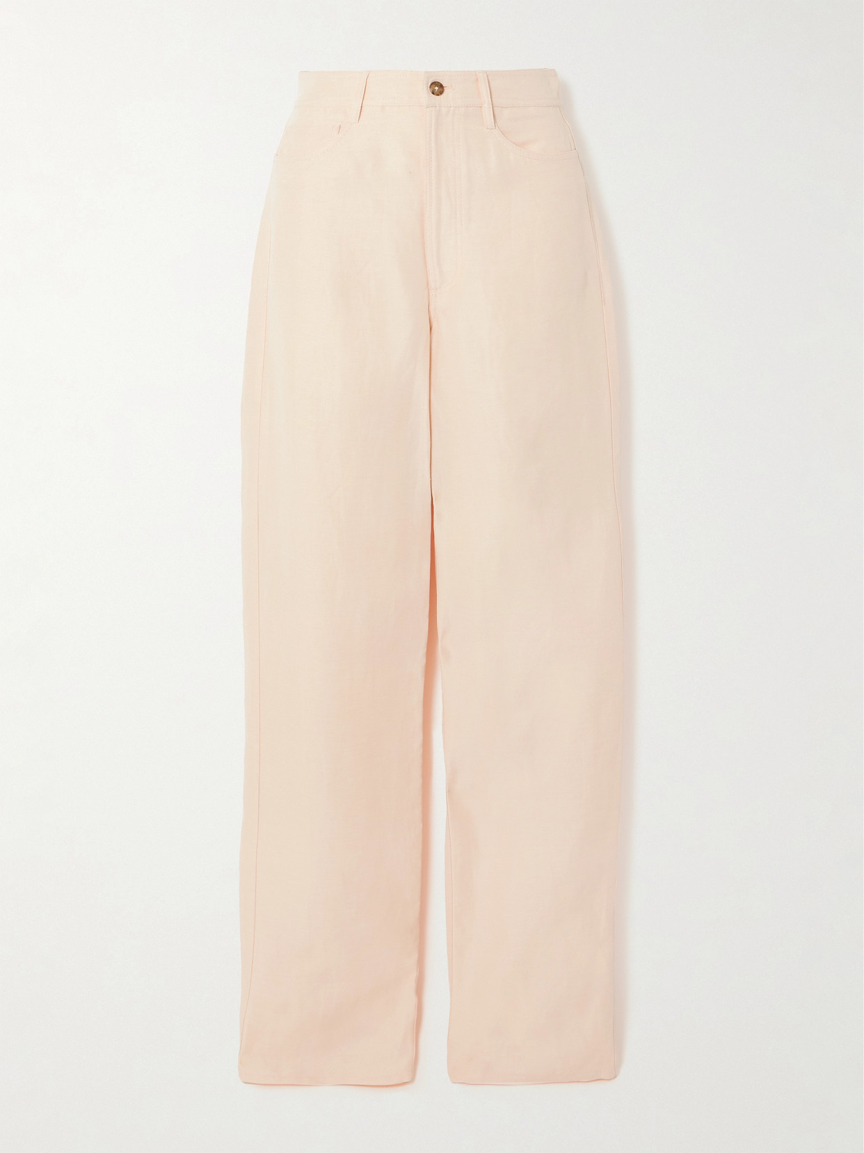 Loulou Studio Peran Woven Straight-leg Trousers In Pink